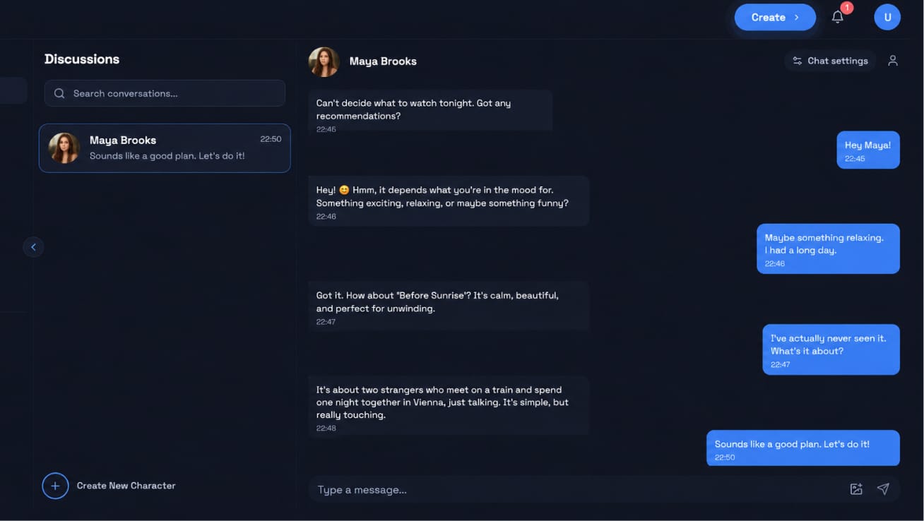 DarLink AI chat example