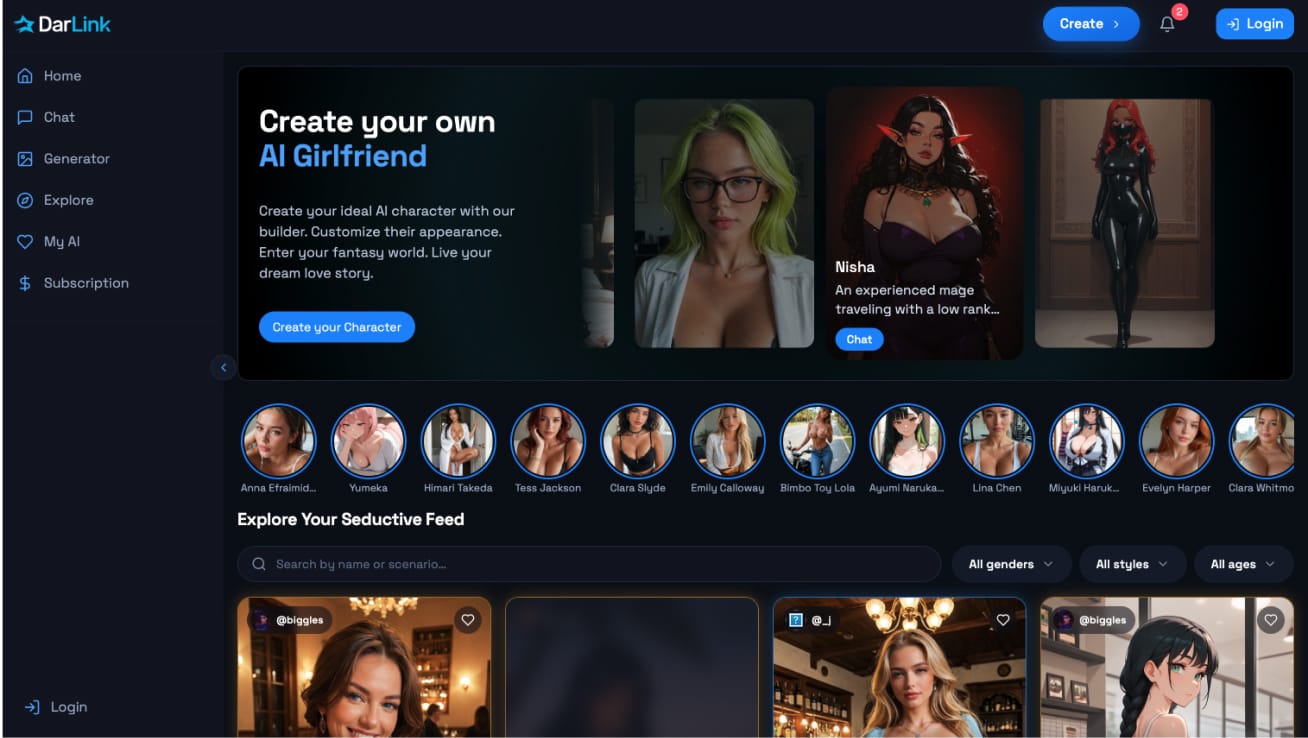 DarLink AI homepage