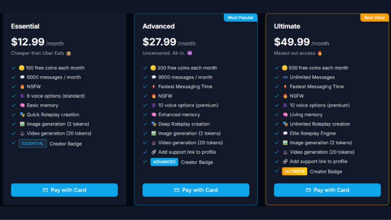 DarLink AI pricing tiers